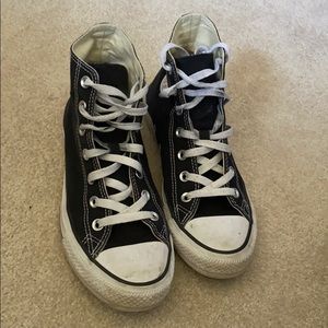Black high top converse